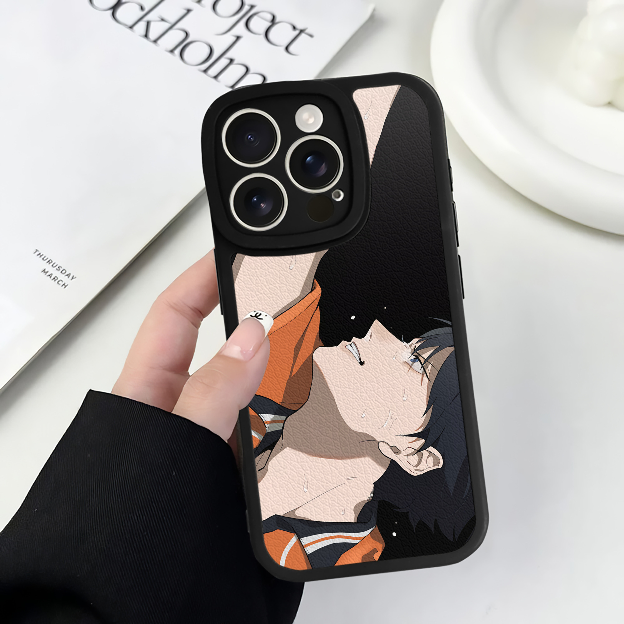 （画像用） ハイキュー!! Haikyu!! 【iPhone 16シリーズ対応】シリコンスマホケース（レザー調） 材質：シリコン